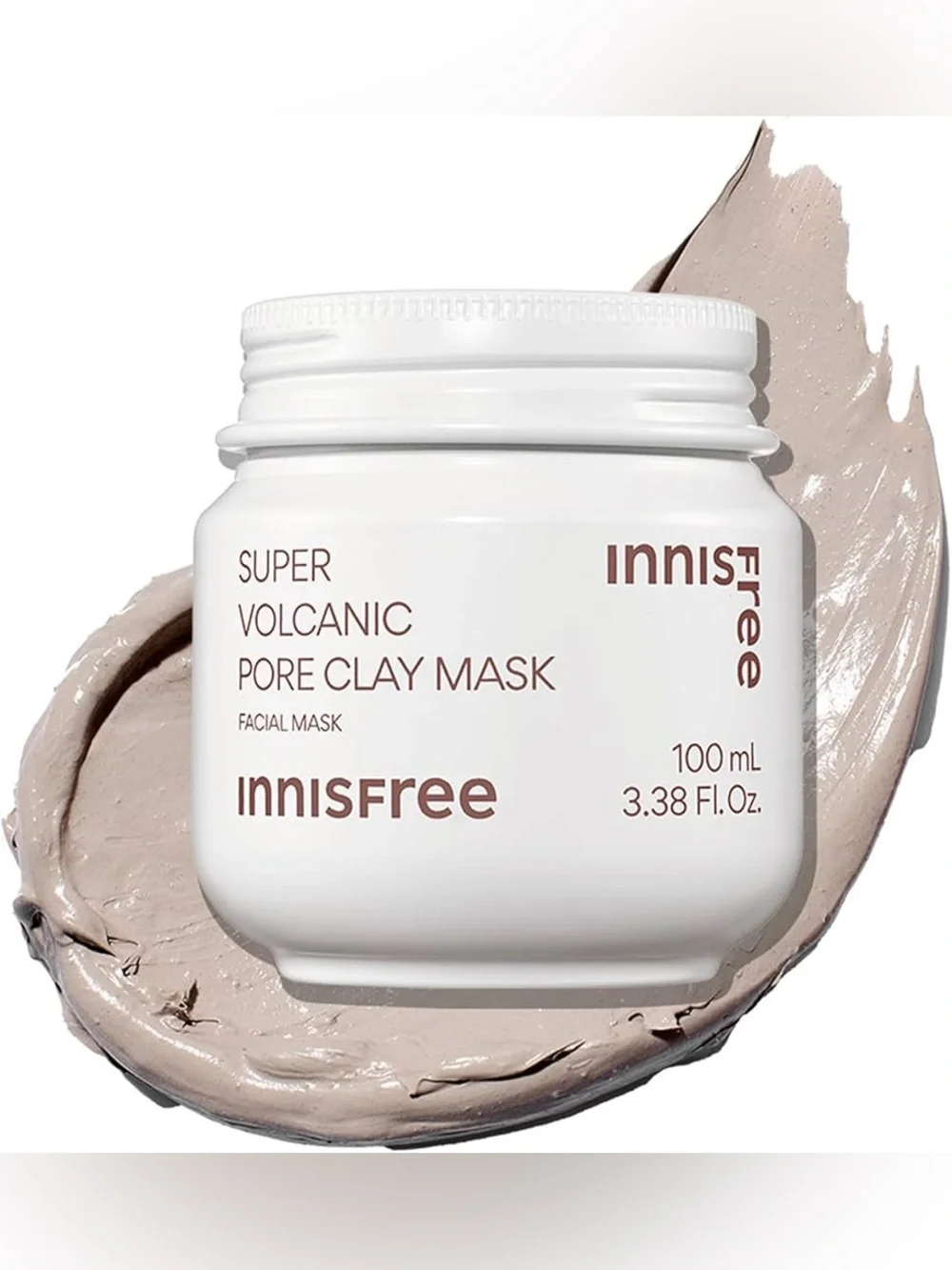 🩶 Innisfree Super Volcanic Pore Clay Mask Volcanic Clusters + AHA • 100mL / 3.38